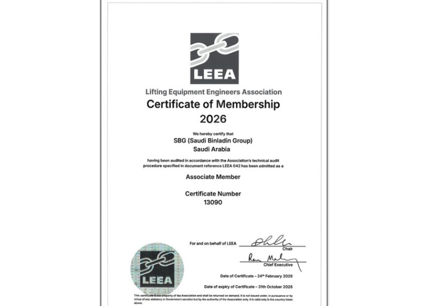 Welcoming Saudi Binladin Group (SBG) to LEEA