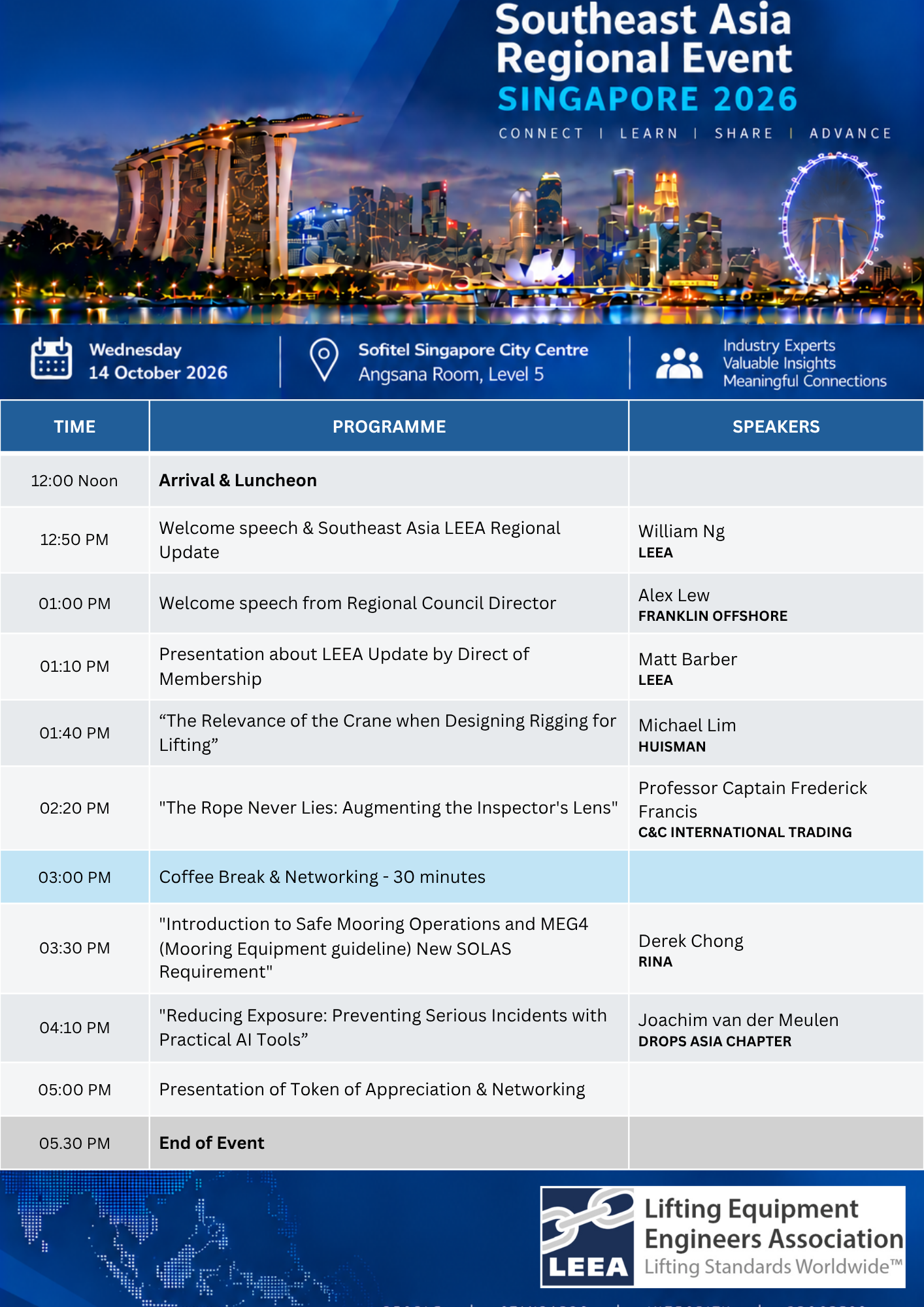 Speakers SEA Event