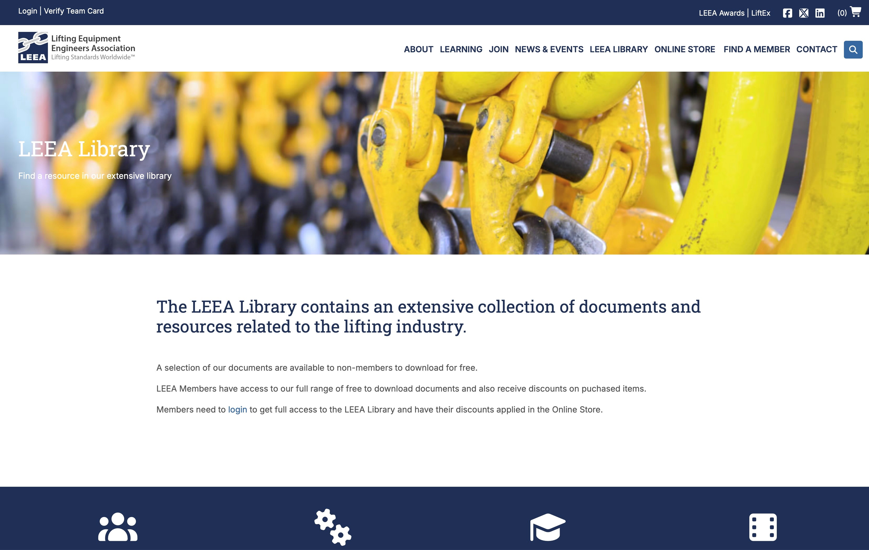 LEEA Library has curated a remarkably extensive collection of documents and resources related to the lifting industry