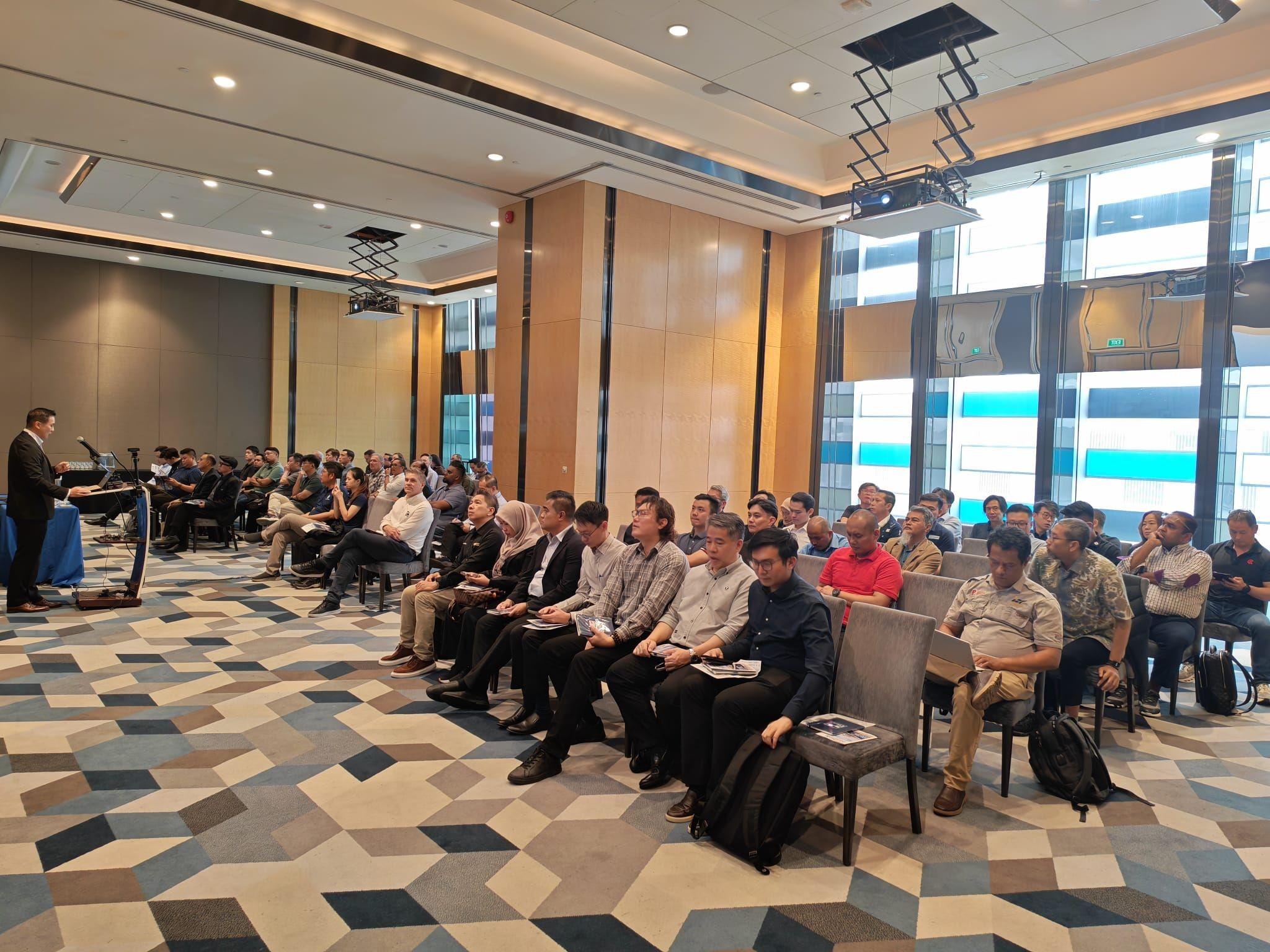 Attendees at the event