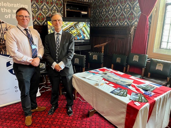 Adam Marchant-Wincott (left) of The White Ensign Association with Andrew Murrison, MP for South West Wiltshire