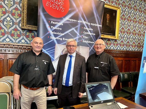 Mark Menzies, MP for Fylde (centre) with Rigging Services